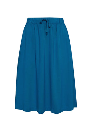 Blau:  Eleganter Rock aus LENZING™ TENCEL™ für Damen [5655]