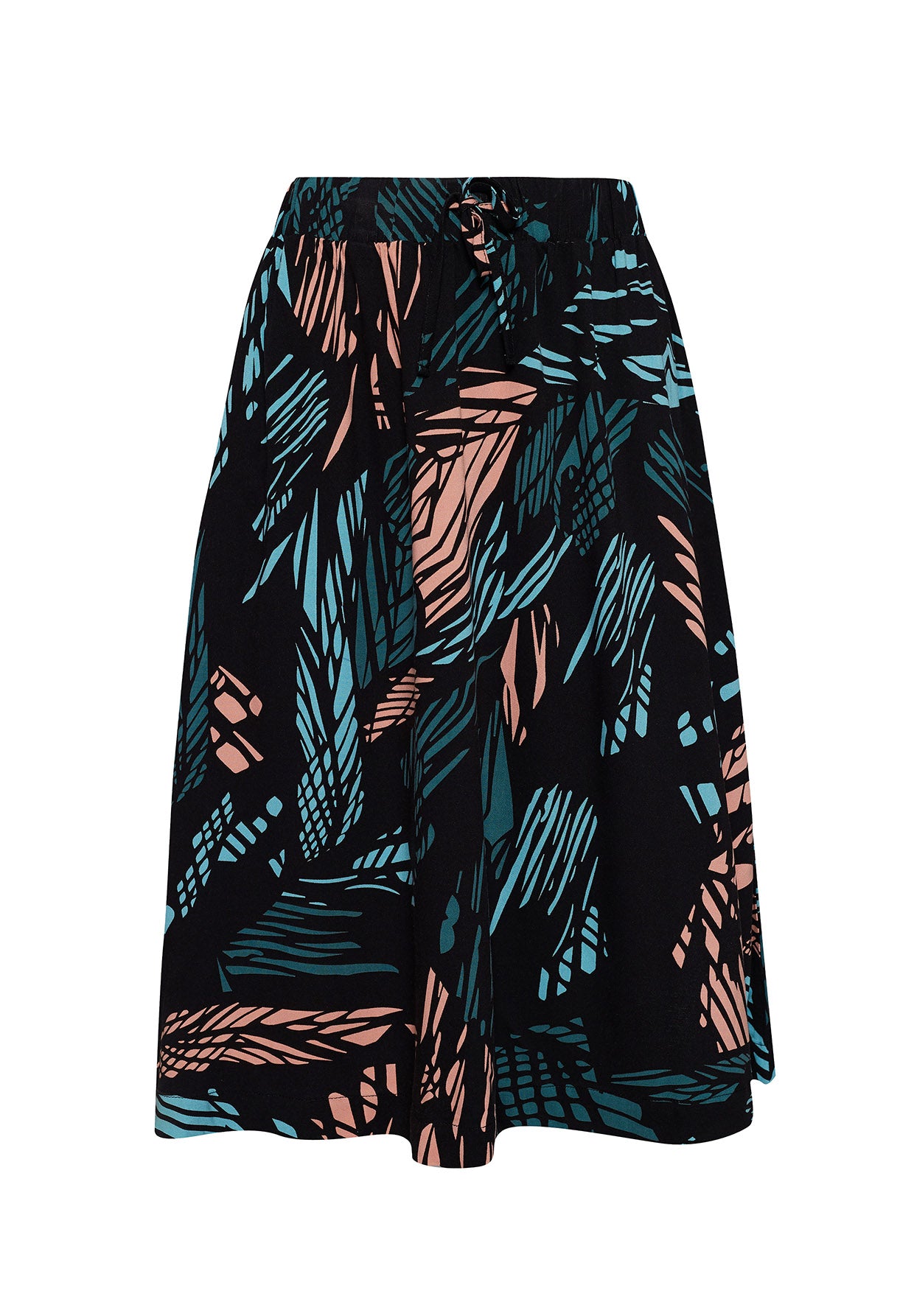 Black: Eleganter Rock aus LENZING™ TENCEL™ für Damen [5660]