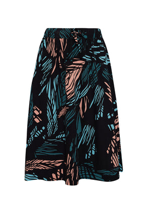 Black: Eleganter Rock aus LENZING™ TENCEL™ für Damen [5660]