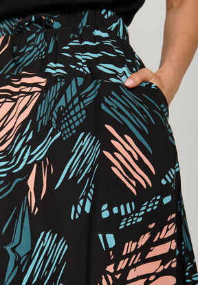 Black: Eleganter Rock aus LENZING™ TENCEL™ für Damen [5663]