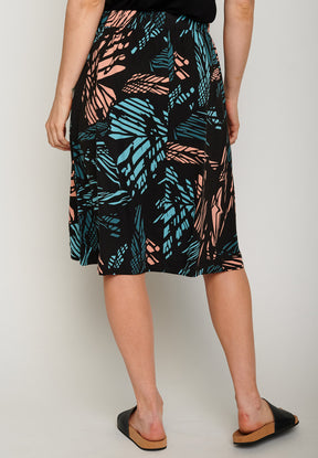 Black: Eleganter Rock aus LENZING™ TENCEL™ für Damen [5664]