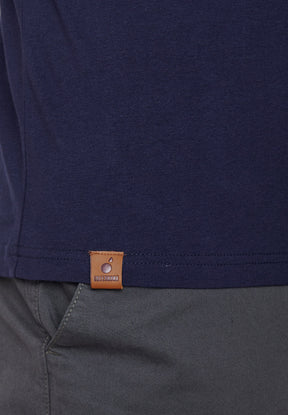 Navy: Lässiges T-Shirt aus Bio-Baumwolle für Herren [567]