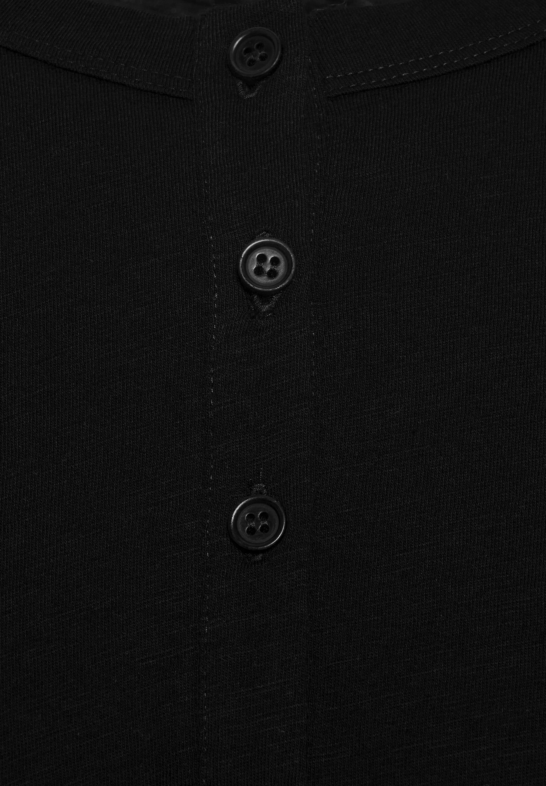 Black: Elegantes Longsleeve aus Bio-Baumwolle für Herren [580]