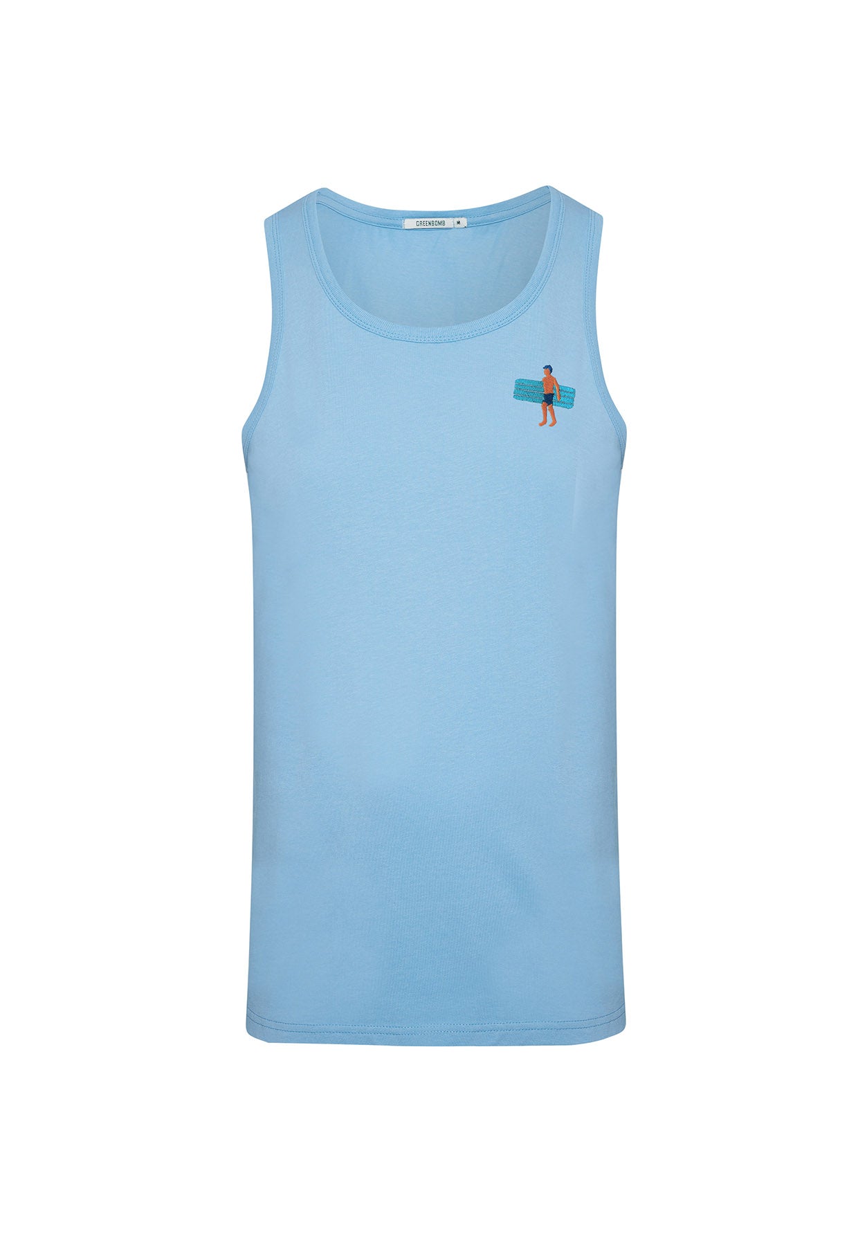 Blauer Sommerliches Tanktop aus Bio-Baumwolle für Herren (5)