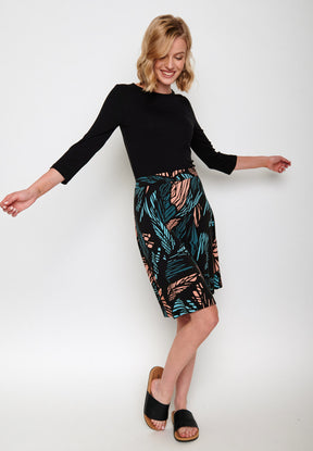 Black: Sportliches Longsleeve aus LENZING™ TENCEL™ Mix für Damen [5870]