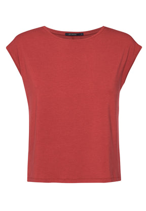 Scarlet Red: Lässiges T-Shirt aus Bio-Baumwoll Mix für Damen [6052]