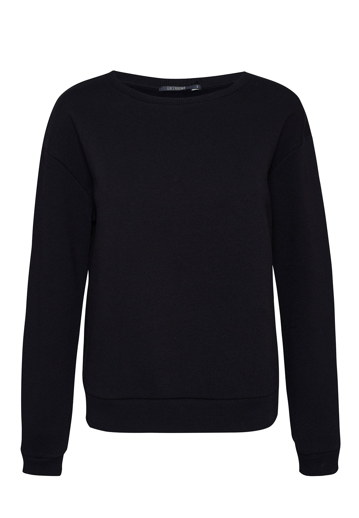 Black: Gemütliches Sweatshirt aus Bio-Baumwolle für Damen [6067]