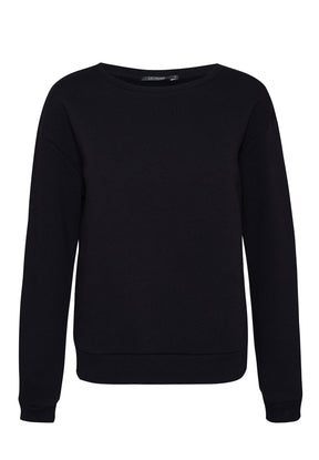 Black: Gemütliches Sweatshirt aus Bio-Baumwolle für Damen [6067]