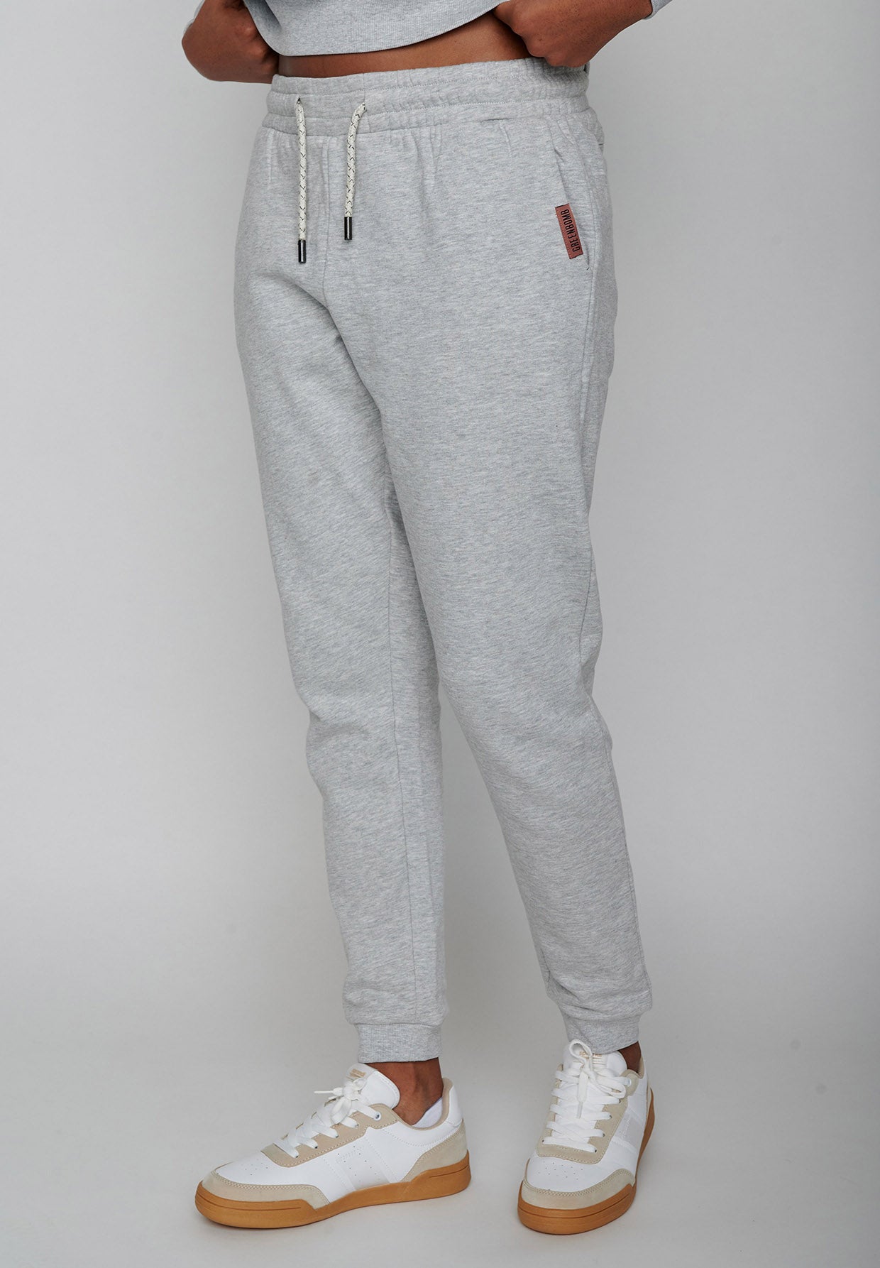 Heather Grey: Gemütliche Jogginghose aus Bio-Baumwolle für Damen [6119]