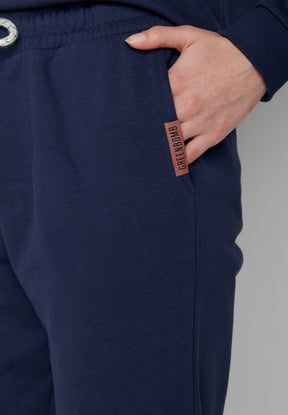 Navy: Gemütliche Jogginghose aus Bio-Baumwolle für Damen [6124]