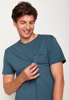 Blue Stone: Lässiges T-Shirt aus Bio-Baumwolle für Herren [6180]