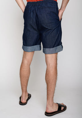 Blau:  Sommerliche Hose aus Bio-Baumwolle für Herren [6222]