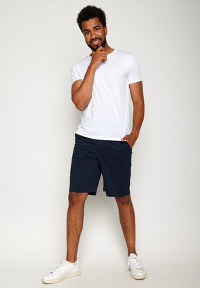 Navy: Sommerliche Hose aus Bio-Baumwoll Mix für Herren [6237]