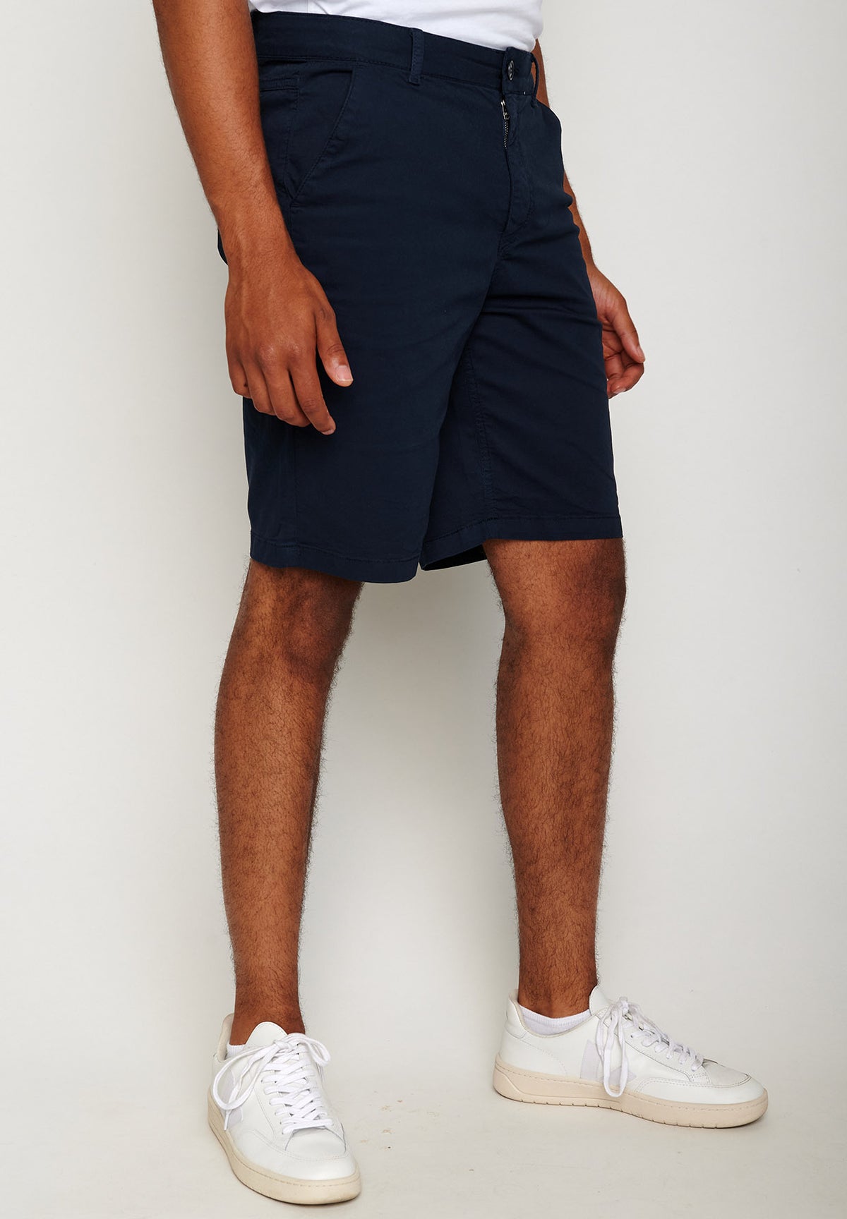 Navy: Sommerliche Hose aus Bio-Baumwoll Mix für Herren [6239]