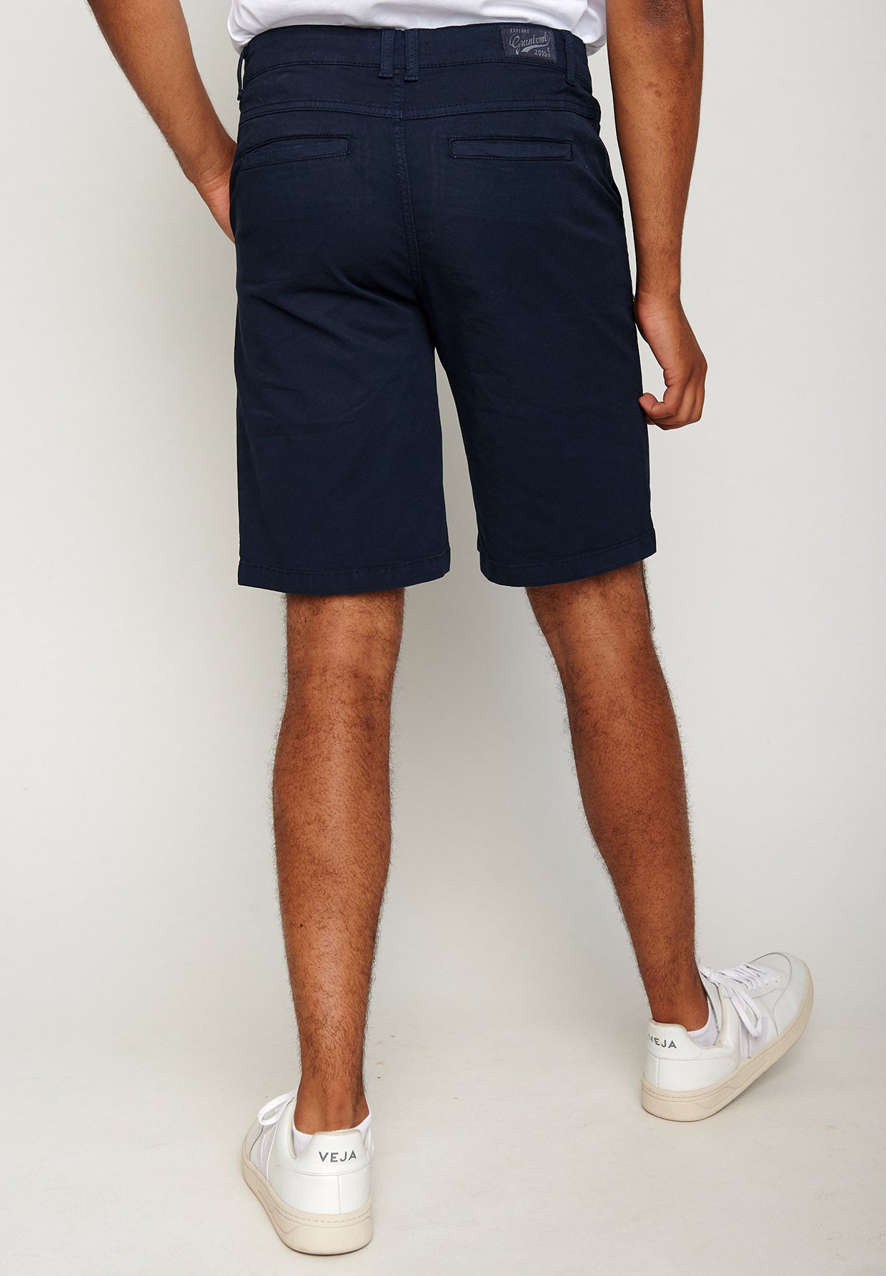 Navy: Sommerliche Hose aus Bio-Baumwoll Mix für Herren [6242]