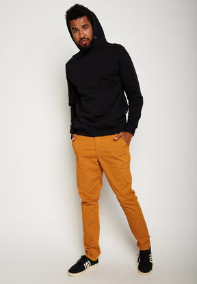 Black: Kuschliger Hoodie aus Bio-Baumwolle für Herren [6349]