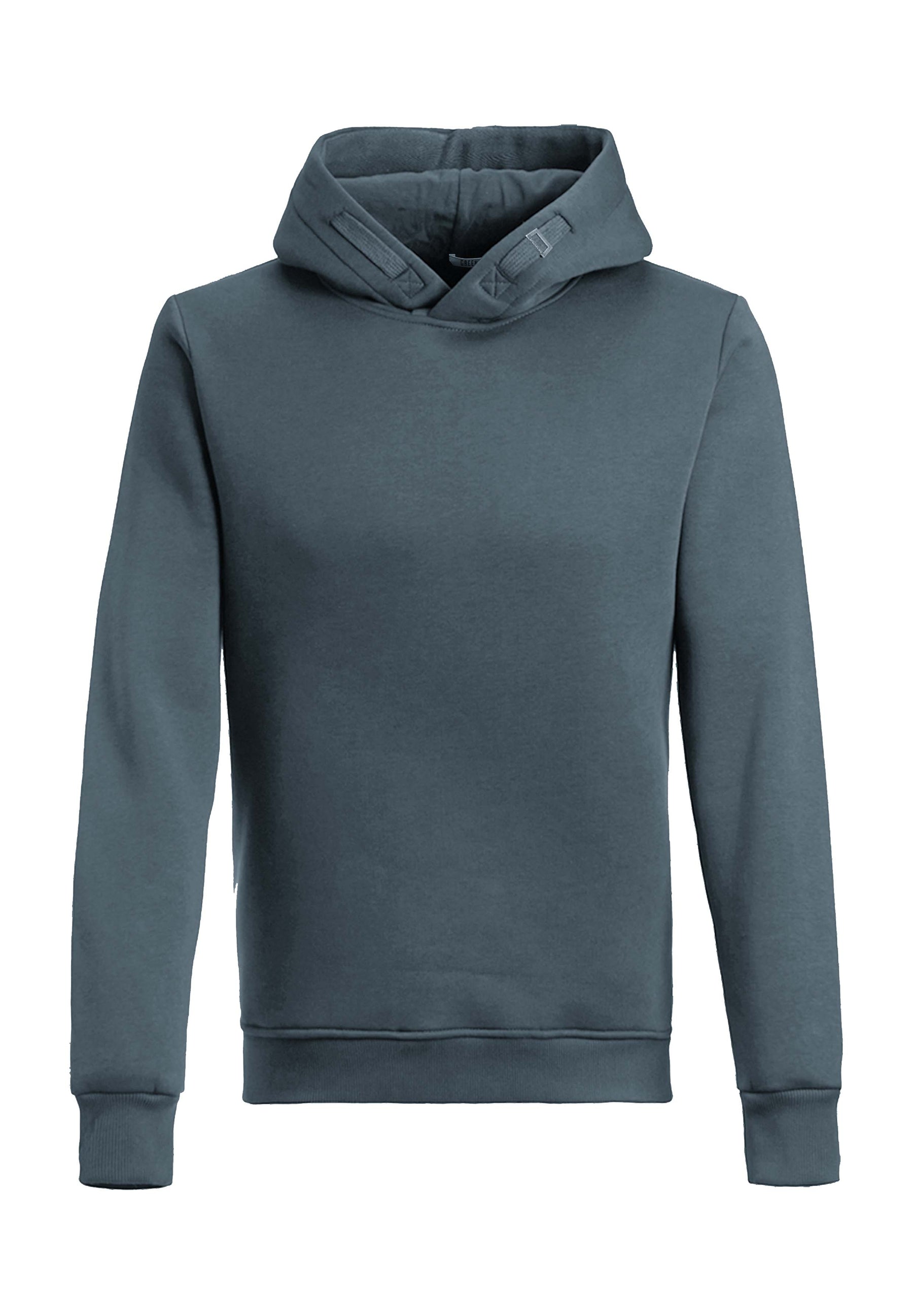 Blue Stone: Kuschliger Hoodie aus Bio-Baumwolle für Herren [6366]