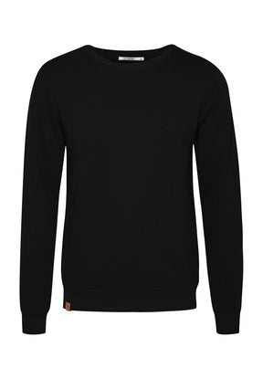 Black: Gemütliches Sweatshirt aus Bio-Baumwolle für Herren [6368]