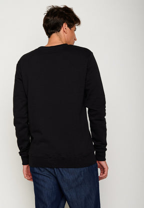 Black: Gemütliches Sweatshirt aus Bio-Baumwolle für Herren [6373]