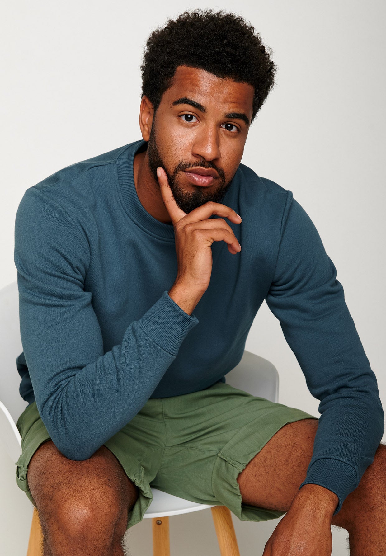 Blue Stone: Gemütliches Sweatshirt aus Bio-Baumwolle für Herren [6374]