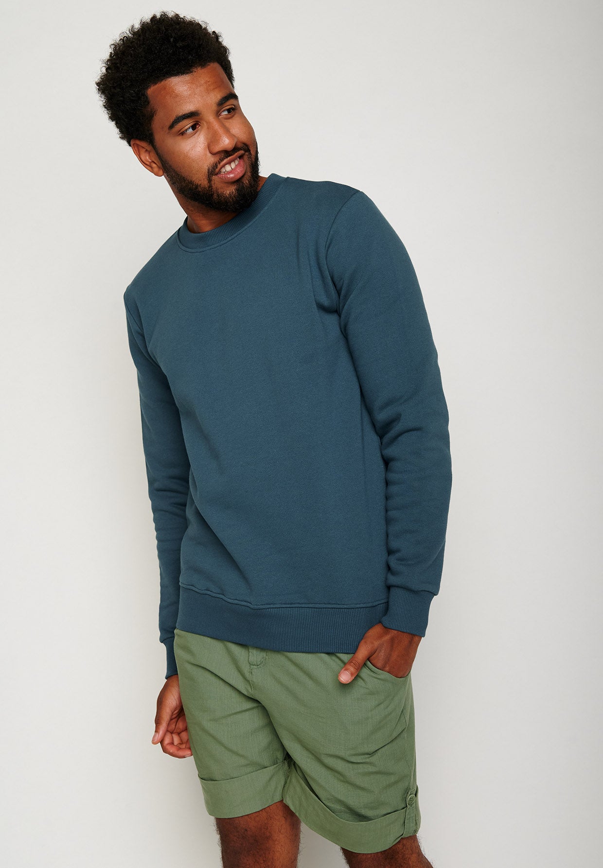 Blue Stone: Gemütliches Sweatshirt aus Bio-Baumwolle für Herren [6377]