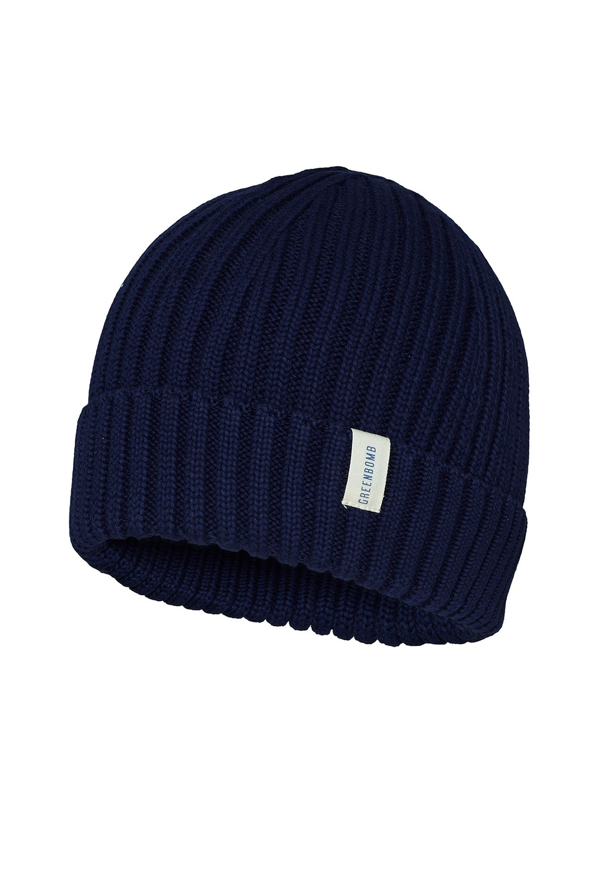 Navy: Wärmende Mütze aus Bio-Baumwolle für Unisex [645]