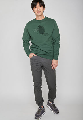 Bottle Green: Gemütliches Sweatshirt aus Bio-Baumwolle für Herren [6472]