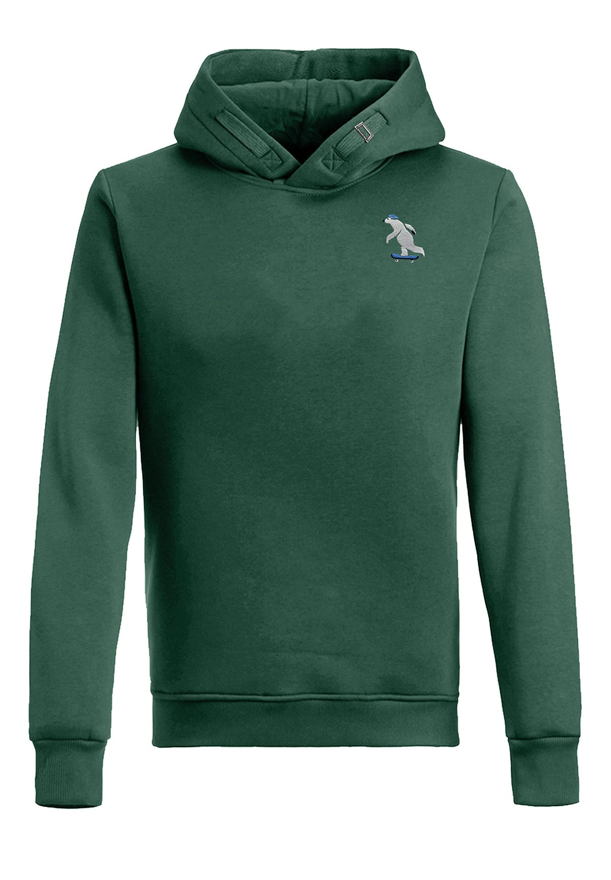 Bottle Green: Kuschliger Hoodie aus Bio-Baumwolle für Herren [6500]