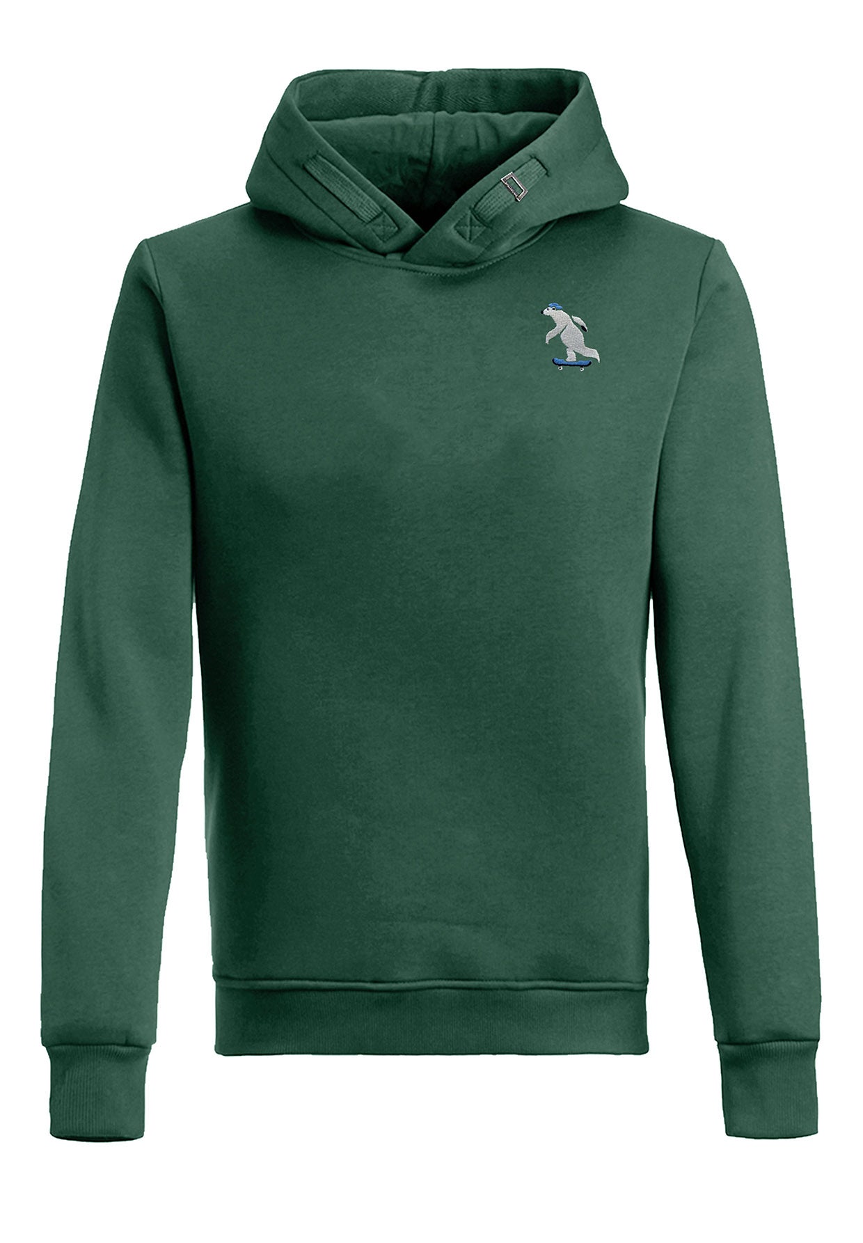 Bottle Green: Kuschliger Hoodie aus Bio-Baumwolle für Herren [6500]