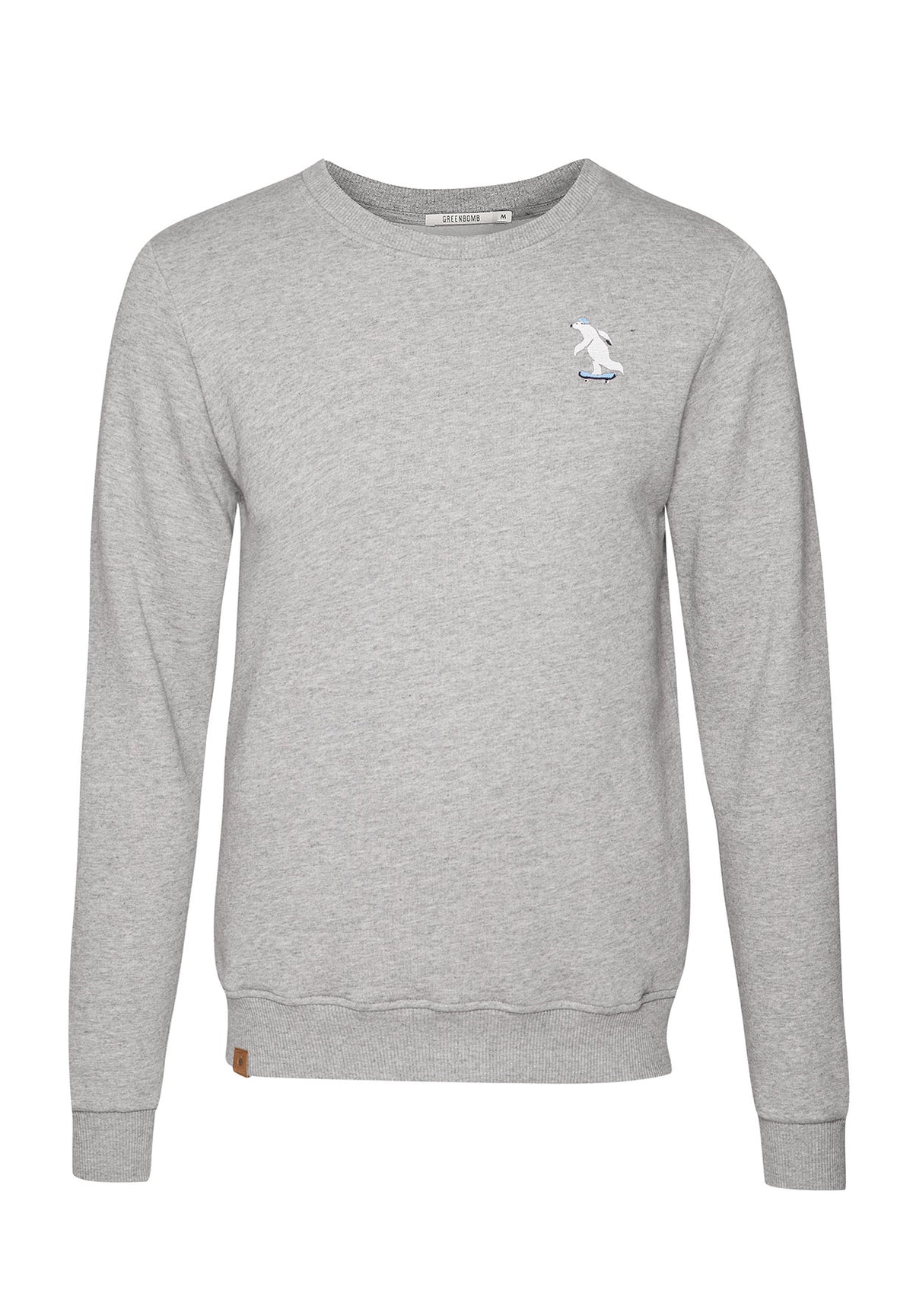 Heather Grey: Gemütliches Sweatshirt aus Bio-Baumwolle für Herren [6506]