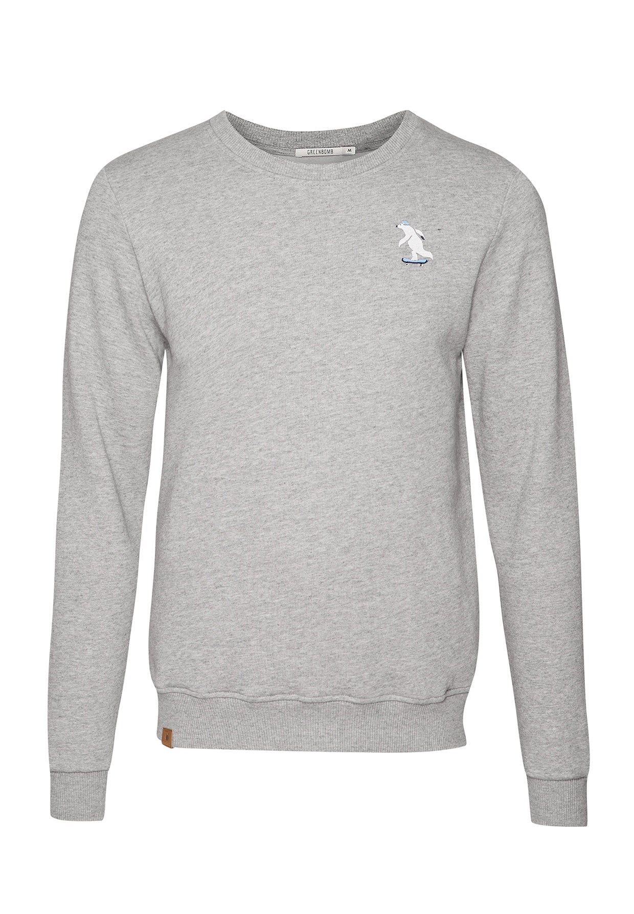 Heather Grey: Gemütliches Sweatshirt aus Bio-Baumwolle für Herren [6506]