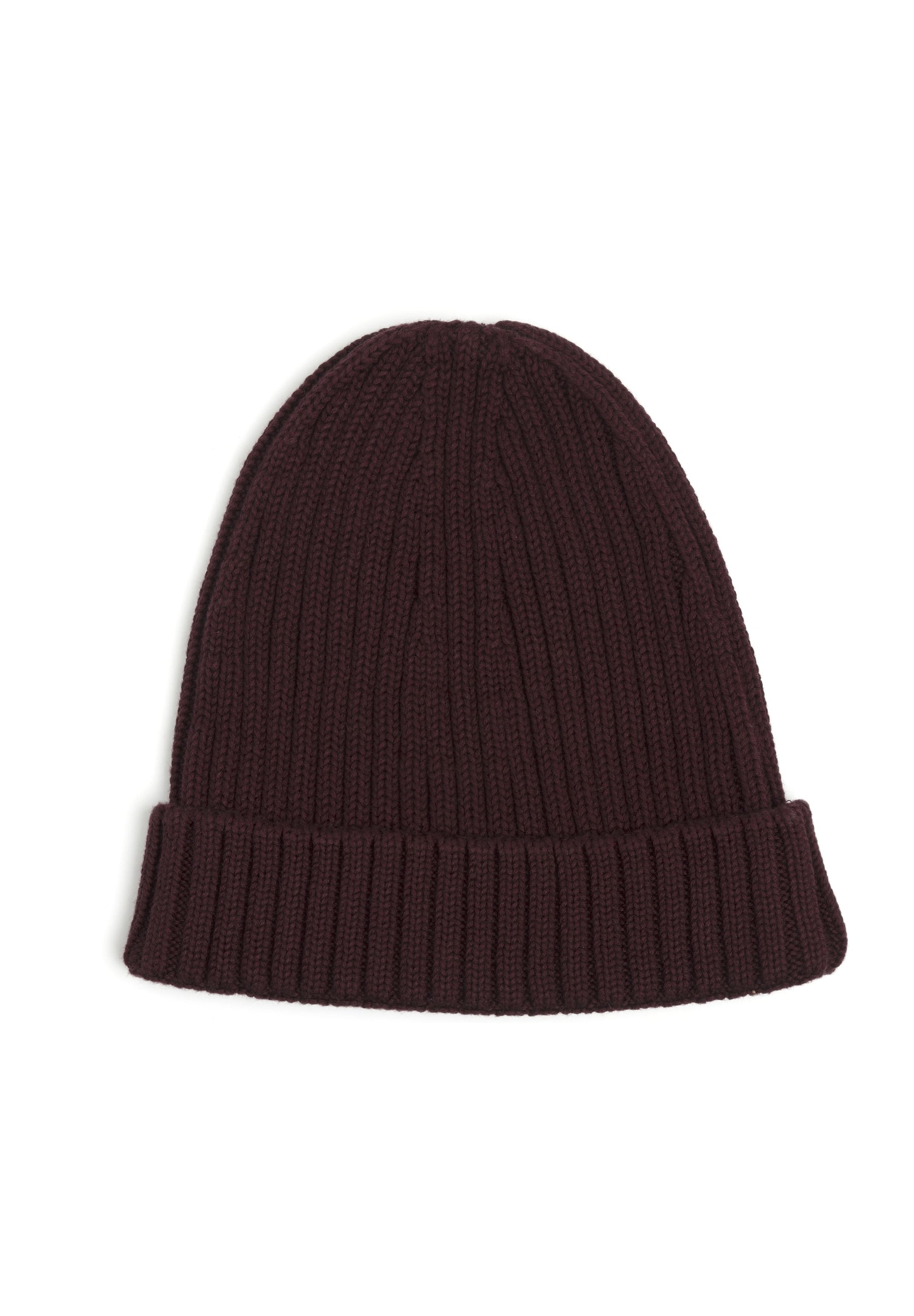 Burgundy: Wärmende Mütze aus Bio-Baumwolle für Unisex [650]