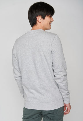 Heather Grey: Gemütliches Sweatshirt aus Bio-Baumwolle für Herren [6511]