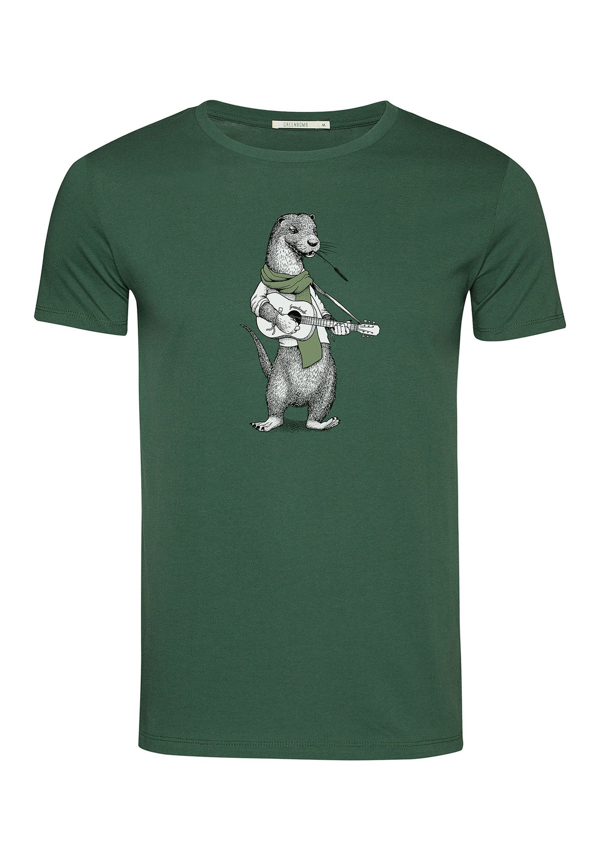 Bottle Green: Sportliches T-Shirt aus Bio-Baumwolle für Herren [6536]