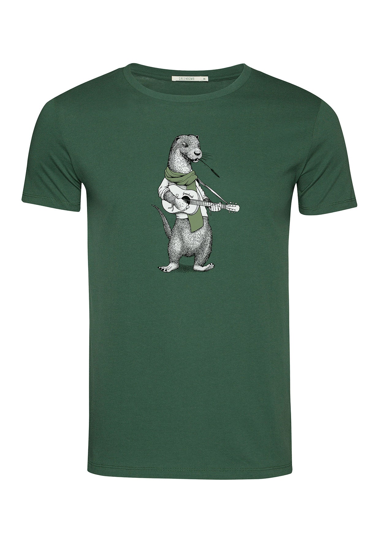 Bottle Green: Sportliches T-Shirt aus Bio-Baumwolle für Herren [6536]