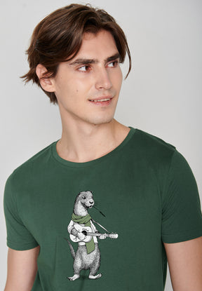 Bottle Green: Sportliches T-Shirt aus Bio-Baumwolle für Herren [6539]