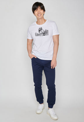 White: Sportliches T-Shirt aus Bio-Baumwolle für Herren [6558]