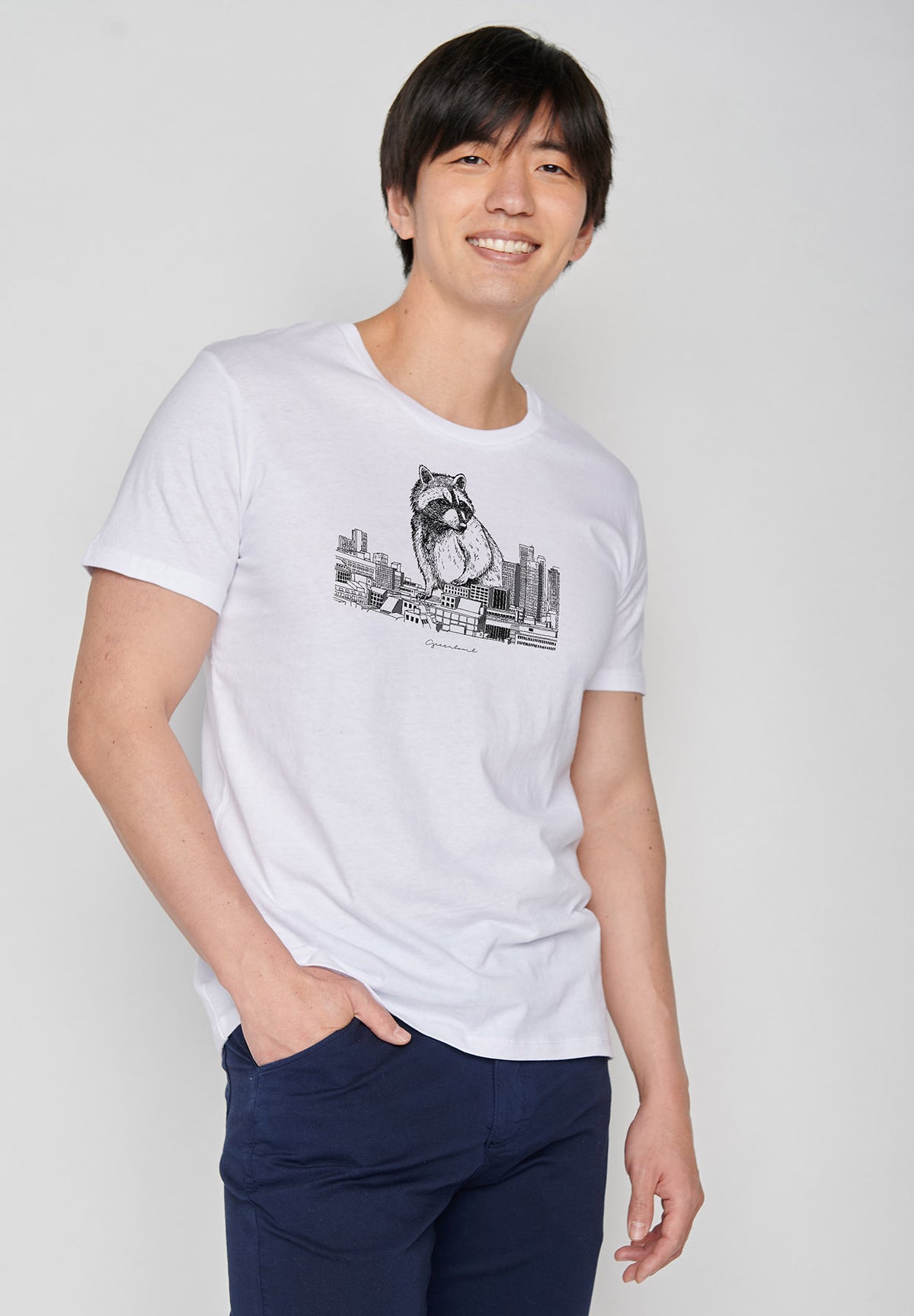 White: Sportliches T-Shirt aus Bio-Baumwolle für Herren [6559]