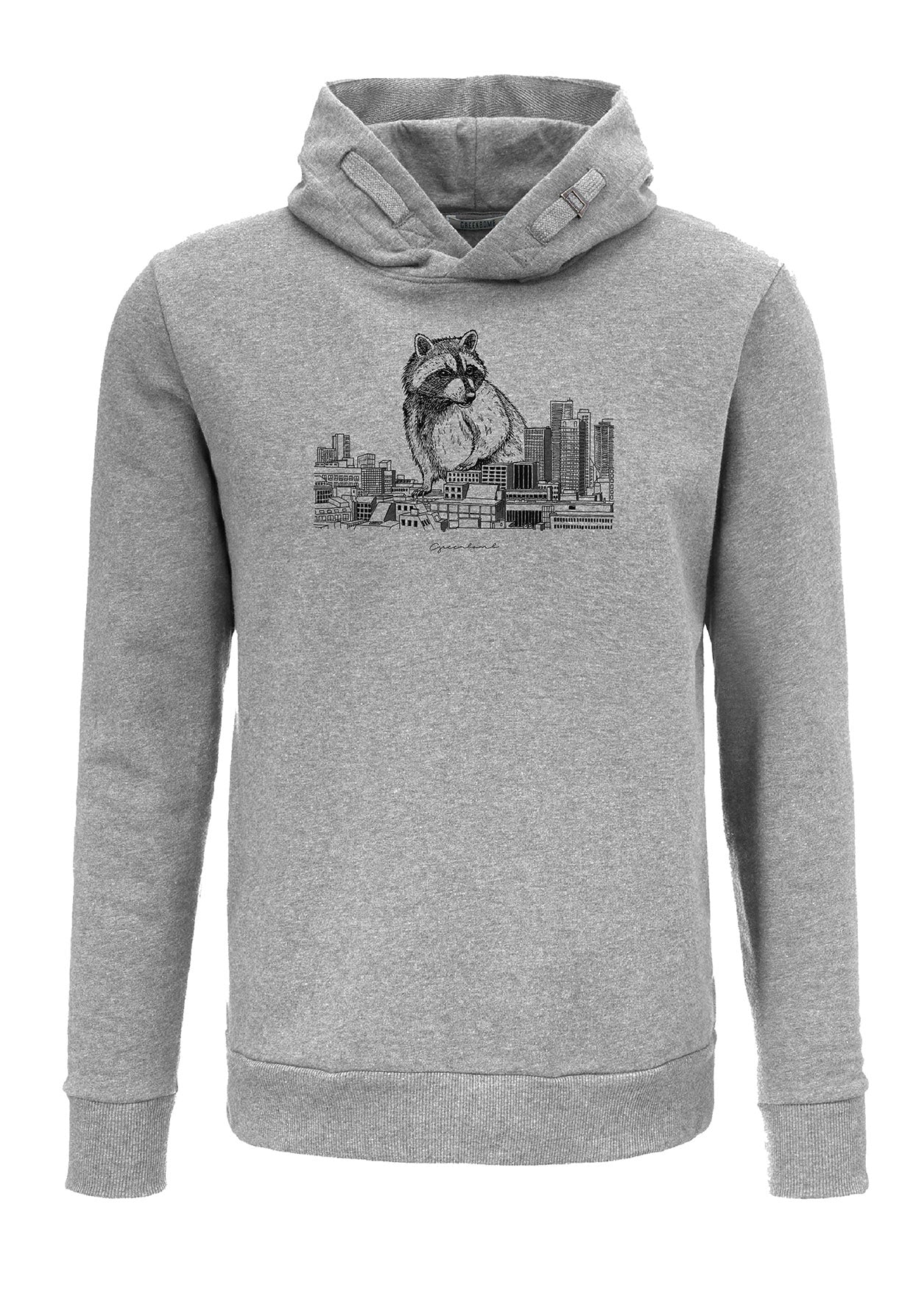 Heather Grey: Kuschliger Hoodie aus Bio-Baumwolle für Herren [6570]