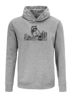 Heather Grey: Kuschliger Hoodie aus Bio-Baumwolle für Herren [6570]
