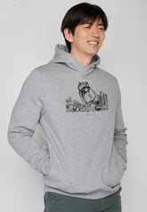 Heather Grey: Kuschliger Hoodie aus Bio-Baumwolle für Herren [6572]