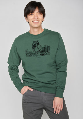 Bottle Green: Gemütliches Sweatshirt aus Bio-Baumwolle für Herren [6578]