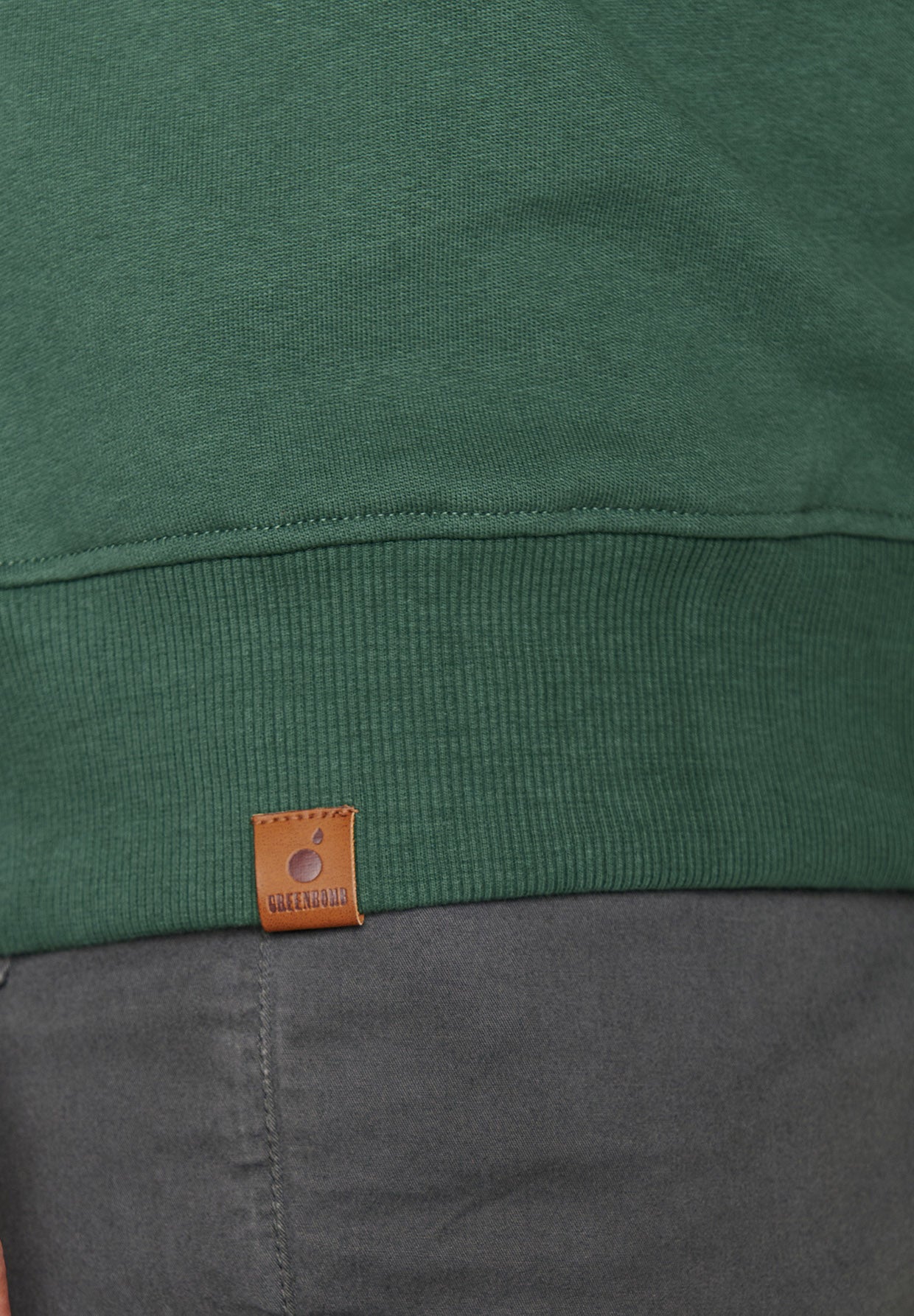 Bottle Green: Gemütliches Sweatshirt aus Bio-Baumwolle für Herren [6580]