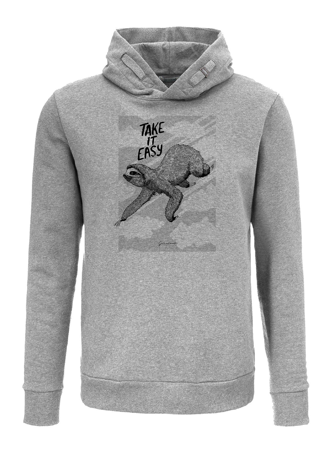 Heather Grey: Kuschliger Hoodie aus Bio-Baumwolle für Herren [6602]