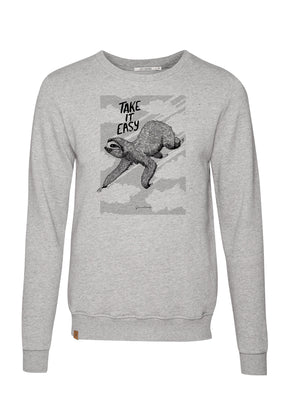 Heather Grey: Gemütliches Sweatshirt aus Bio-Baumwolle für Herren [6607]
