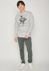 Heather Grey: Gemütliches Sweatshirt aus Bio-Baumwolle für Herren [6608]