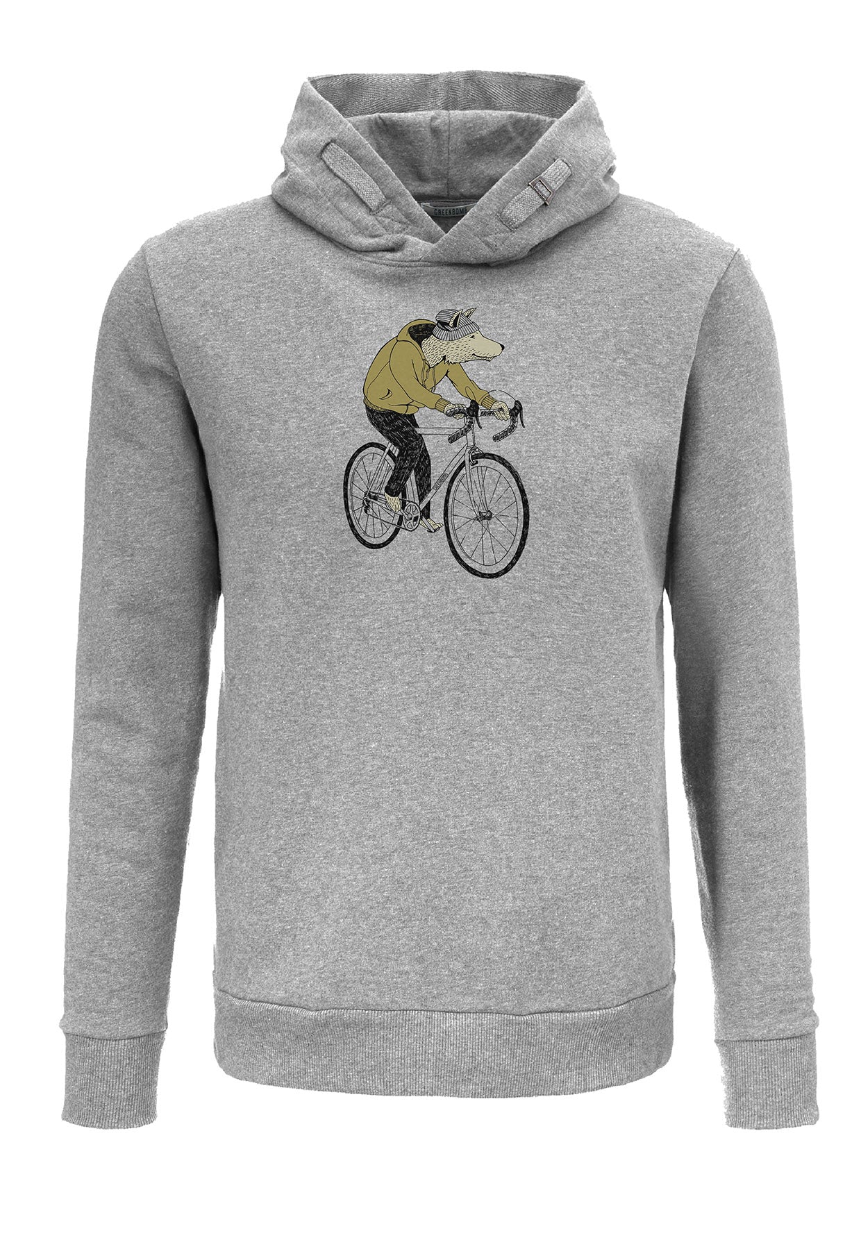Heather Grey: Kuschliger Hoodie aus Bio-Baumwolle für Herren [6620]