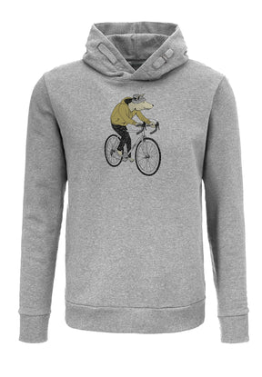 Heather Grey: Kuschliger Hoodie aus Bio-Baumwolle für Herren [6620]