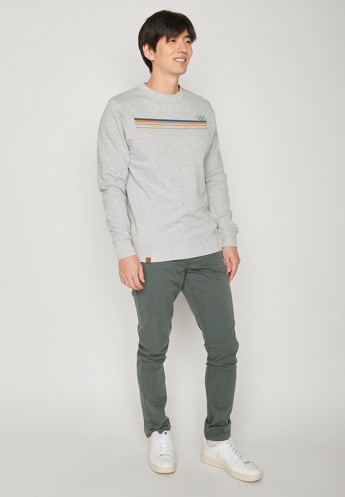 Heather Grey: Gemütliches Sweatshirt aus Bio-Baumwolle für Herren [6647]