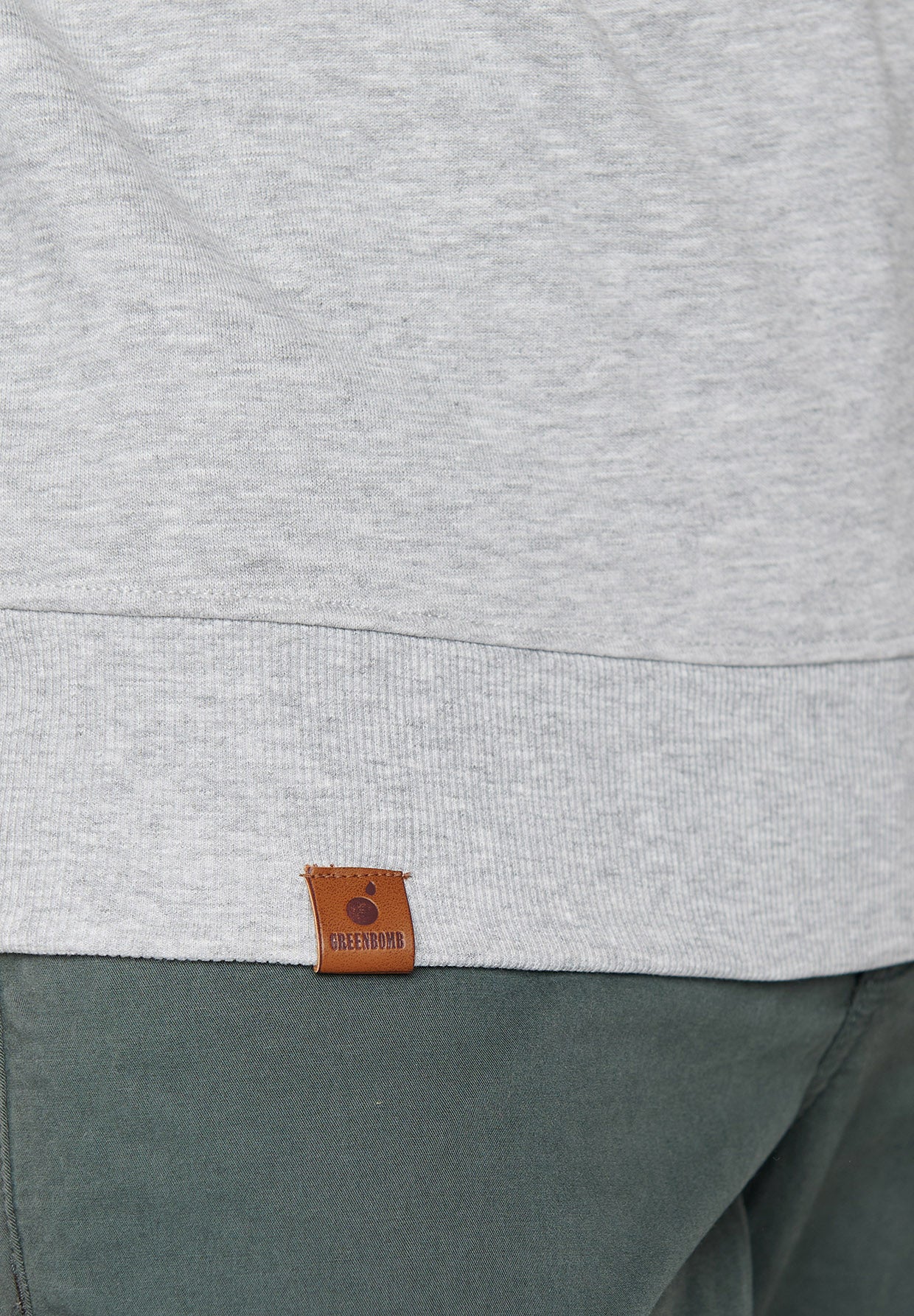 Grau:  Gemütliches Sweatshirt aus Bio-Baumwolle für Herren [6649]